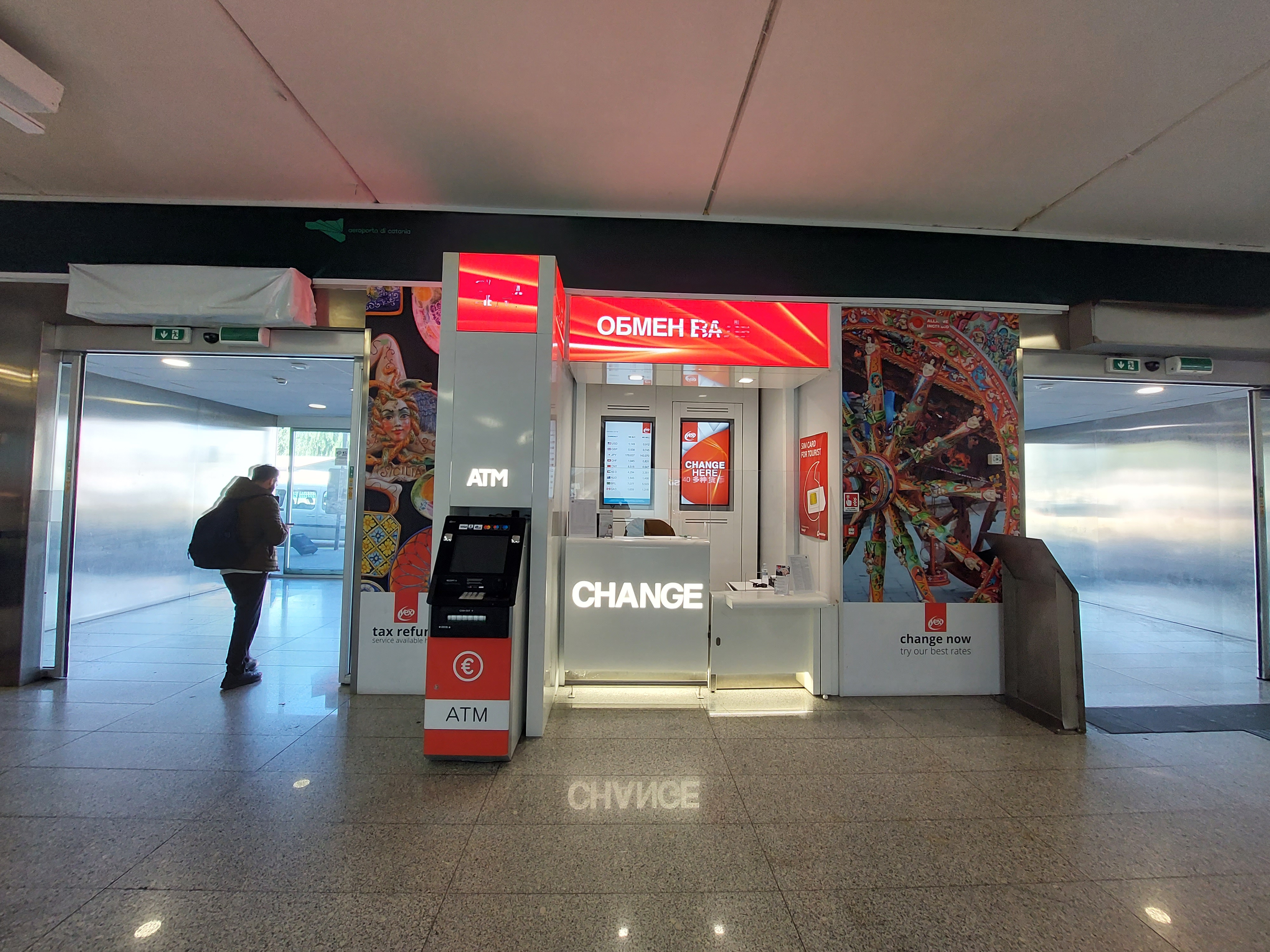 Panoramic view of the yex CHANGE agency at Catania airport