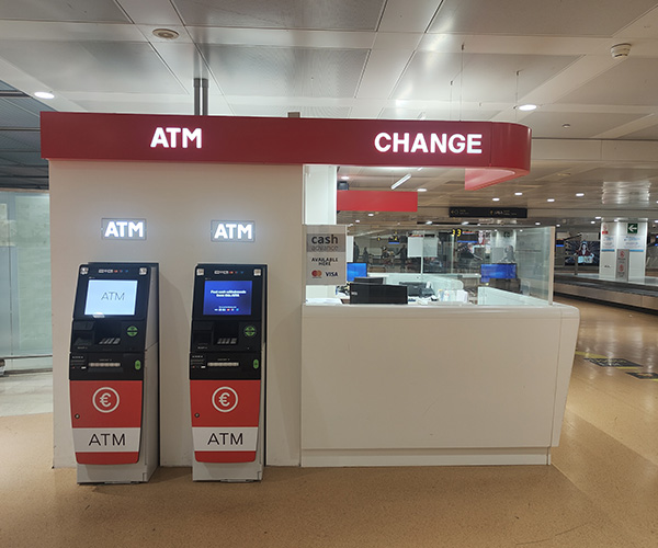 Image showing the yexChange agency at the airside arrivals area of Venice Airport.