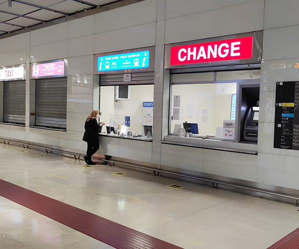 Image showing the yexChange agency at the landside arrivals area of Venice Airport.